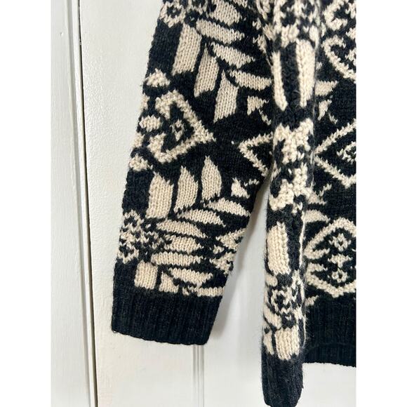 Vintage Ralph Lauren Hand Knit 100% Worsted Wool Fair Isle Sweater Size Medium - Picture 3 of 6